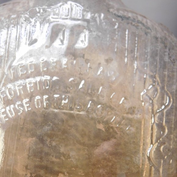 Carnival Glass Schenley's Golden Wedding Whiskey Bottle Vintage - Picture 6 of 7